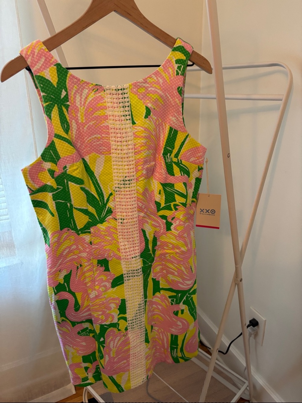 Lilly for Target Yellow Green and Pink Shift Dress 12 NWT